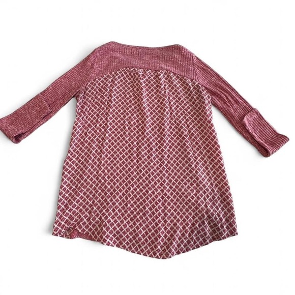 Como Vintage Long Sleeve Pink Patterned Top | Women's Size Medium |‎ Soft Knit - Picture 5 of 5